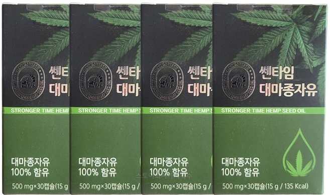 쎈타임 프리미엄 100% 대마종자유, 30정, 4개 - 쿠팡