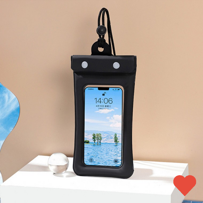 팡셀러 스마트폰 투명 클리어 방수팩, 그린, 1개