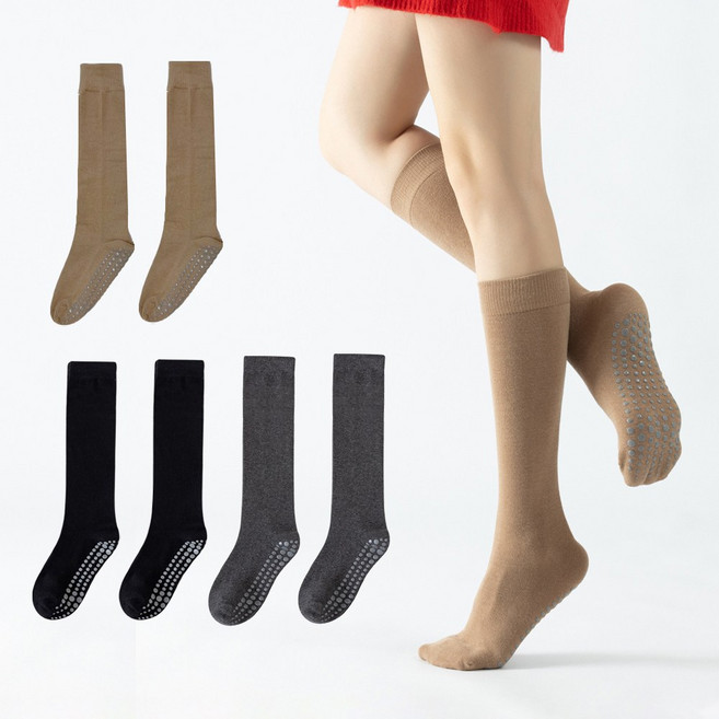 고니홈 3켤레 필라테스 무지 논슬립 니삭스 레깅스 양말