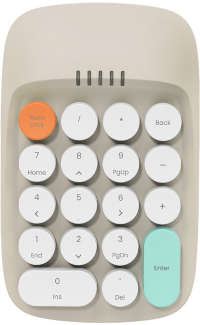 엑토 무선 비동기식 노트북 숫자 무선 키패드, 샌드베이지, ANBK-01