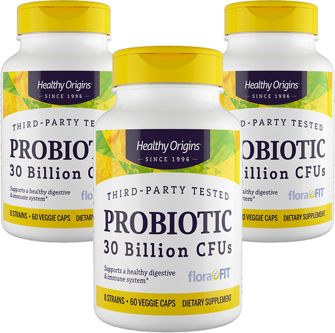 헬시오리진스 내추럴 프로바이오틱 유산균 300억 CFU 브이캡, 3개