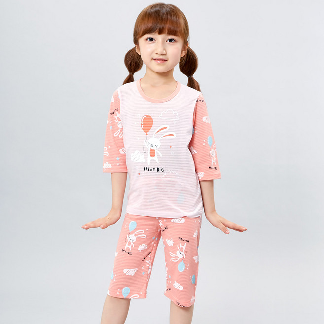 키즈라인 여아용 7부 드림빅내의 상하세트