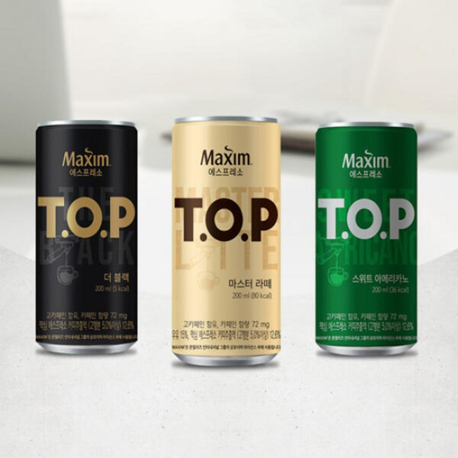동서 맥심 티오피 TOP 200ml 36캔 캔커피, 더블랙