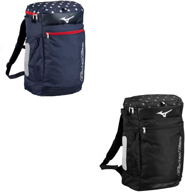 미즈노 유소년 글로벌엘리트 야구백팩 개인 장비가방 1FJDC950, 1개, 블랙