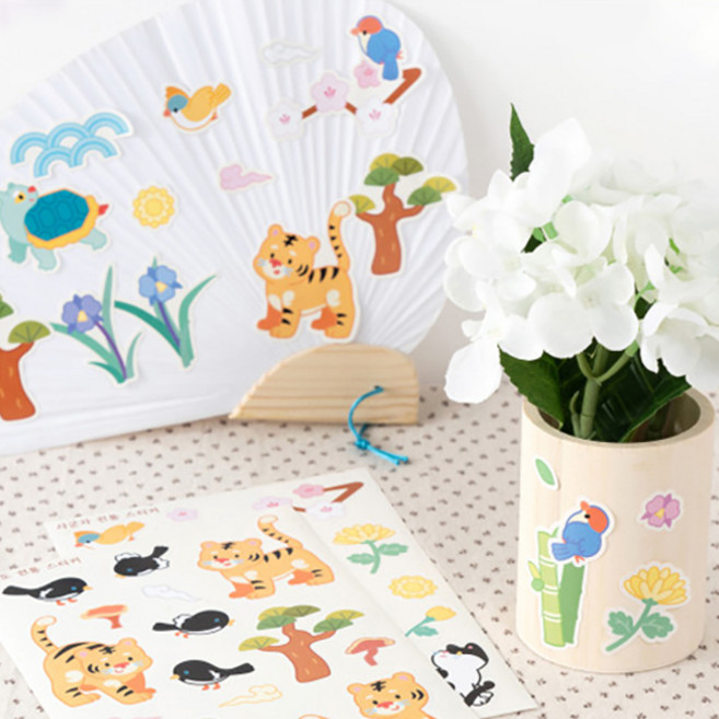 문화 전통 스티커 3종, 호작도