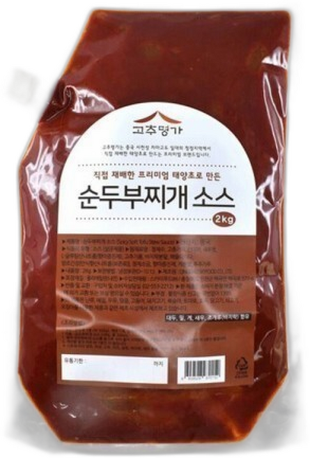 고추명가 순두부찌개소스, 1개, 2kg