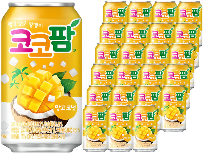 코코팜 망고코넛, 340ml, 24개