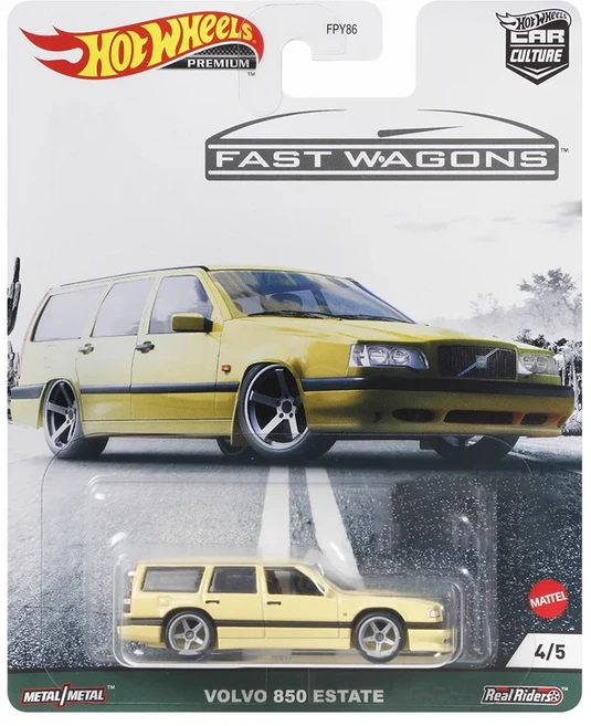 Mattel Hot Wheels 1/64 2021 자동차 문화 시리즈 영국 마력 고속 왜건 이국적인 Envy Collectible Car Toy, 11 Volvo 호환 850 Estate