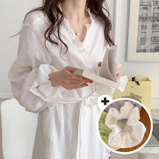 노이조이 디어블랑 여성 목욕 샤워가운 골프 로브, 화이트XS(44), 1개