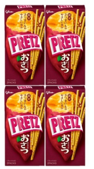 일본 글리코 프리츠 고구마 빼빼로 스낵 62g x 4개