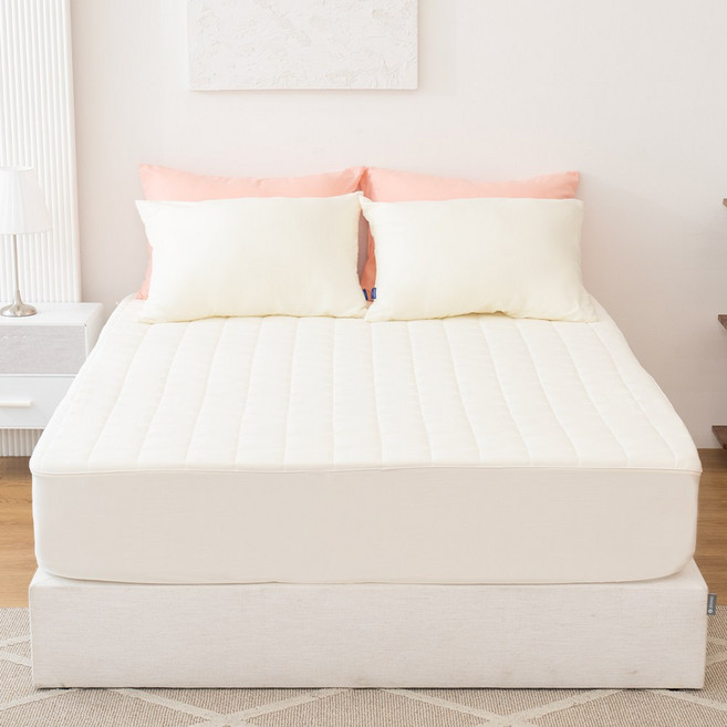 코팅블루 먼지없는 포근한 호텔 누빔 매트리스커버