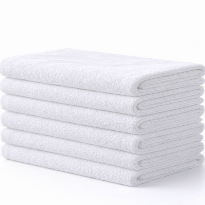 다용도 극세사 업소용 수건 미용타올, 10개, 화이트