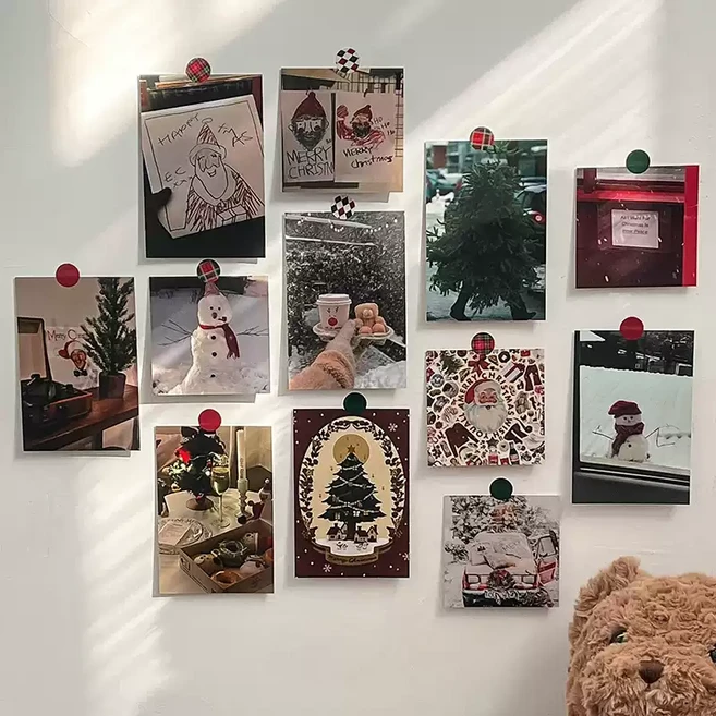 크리스마스 감성 인테리어 벽꾸미기 포토카드 엽서 12장 세트