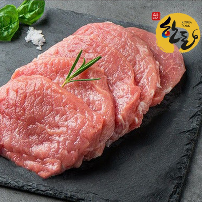 [더단밋트] 1등급 한돈 등심(돈까스용), 1개, 500g