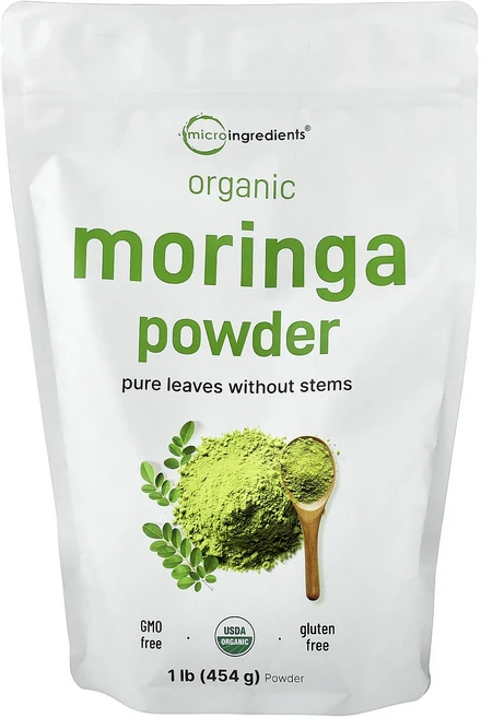 메이커제품입니다 Micro Ingredients 유기농 모링가 분말 454g(1lb) 좋은효과를 보실수있습니다, 454g, 1개 - 쿠팡