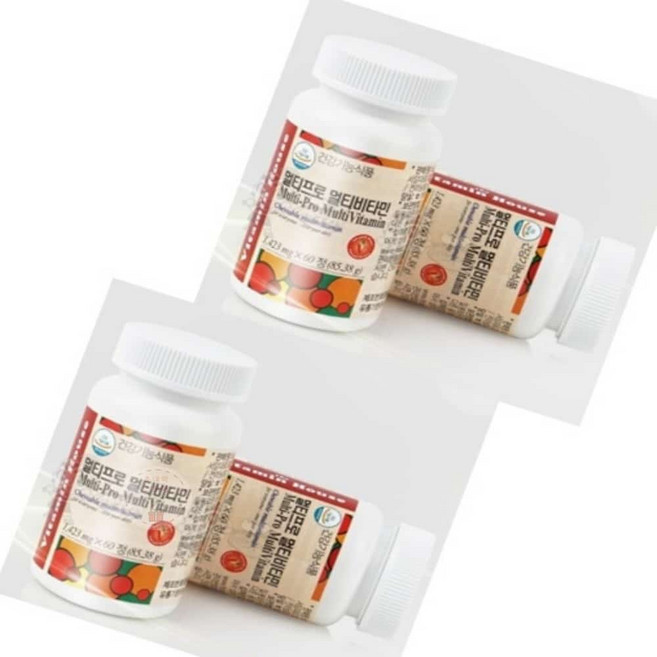 미네랄영양제 온가족 멀티 비타민C 엽산 나이아신 천연비타민D 영양제처방 종합 종합비타민 비타민KEB 여성직장인 활력 데일리영양제 복합체 판토텐산 함유 부부 남편 아내 30대, 60정, 2개