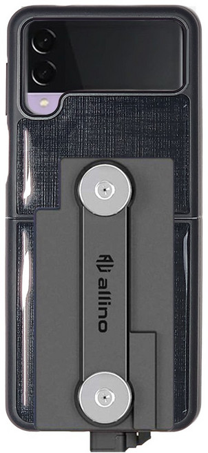 인씨네 오토바이 배달대행 고급 에폭시 하드케이스와 자석 충전패드 C타입 딱판 찍판, 알리노 블랙, 갤럭시 A32 LTE A325