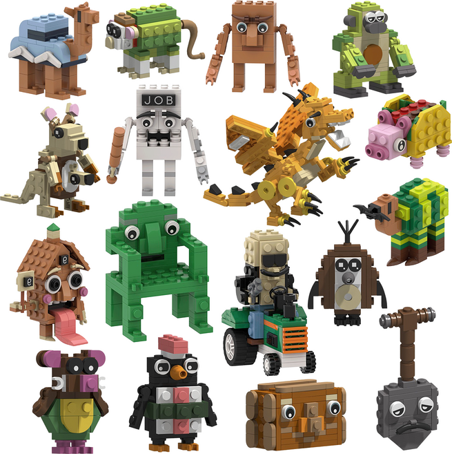 이탈리안 브레인롯 게임 조립블록 필수캐릭터 17종 풀세트, 1개