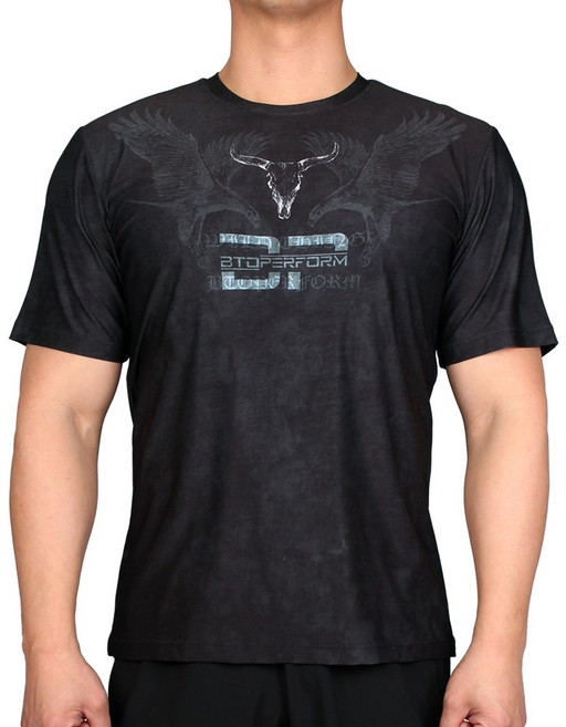 FR-327K 와일드 씽 -블랙 WILD THING -Black 기능성 크루넥 반팔 티셔츠 고해상도 디지털 프린팅 유니크 디자인 흡한속건 스판원단
