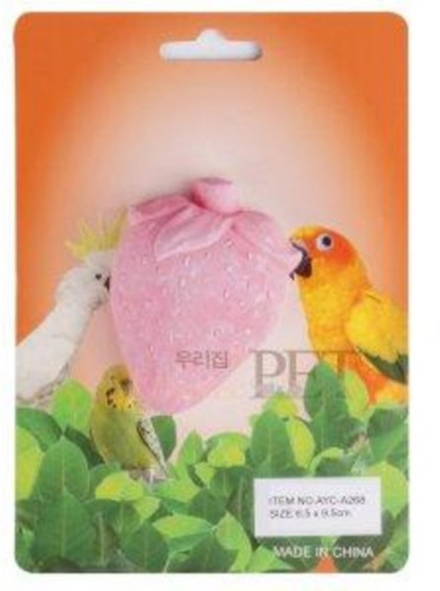 딸기 미네랄 스톤 50g (A268) 앵무새 다람쥐 친칠라 이갈이 부리갈이 블록 블럭, 1개