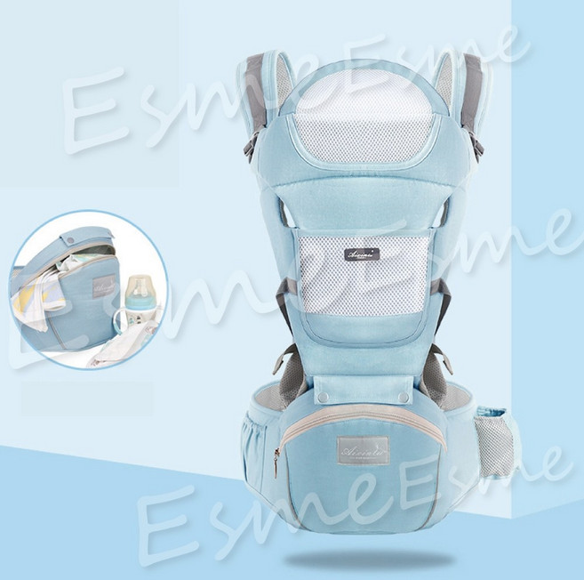 嬰兒背帶 揹巾 新生兒背帶 多功能舒適透氣外出必備, 星辰藍, 星辰藍