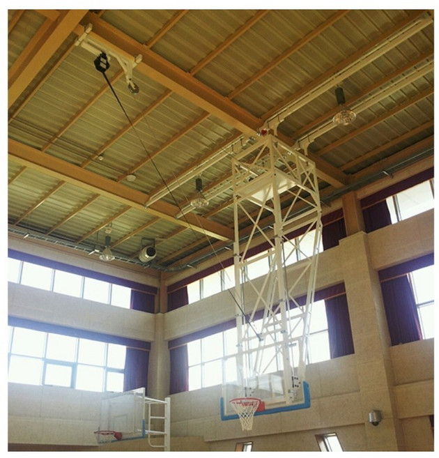 월드스포츠산업 천장조하식농구대 (안전벨트형 무선리모컨) WDB-1015