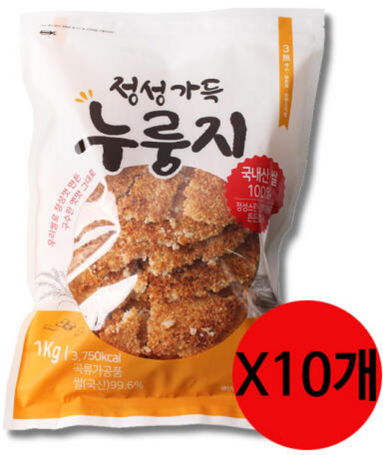 정성가득 누룽지, 1kg, 10개