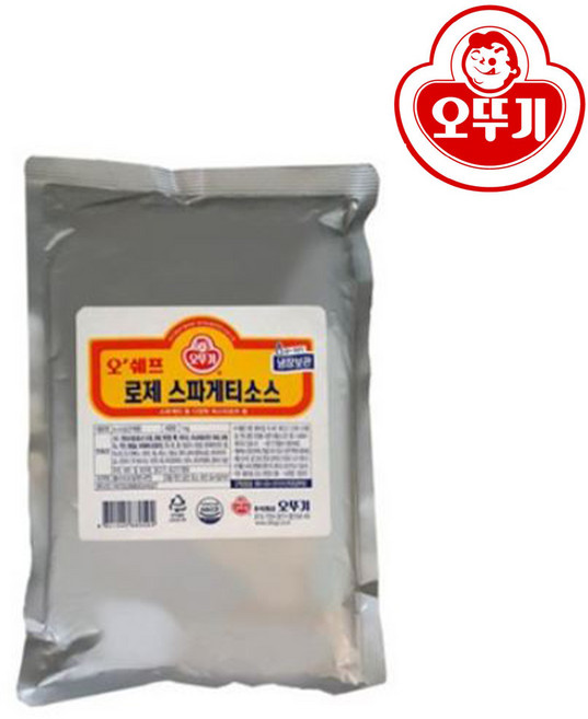 오뚜기 오쉐프 로제 스파게티소스 1kg, 1개