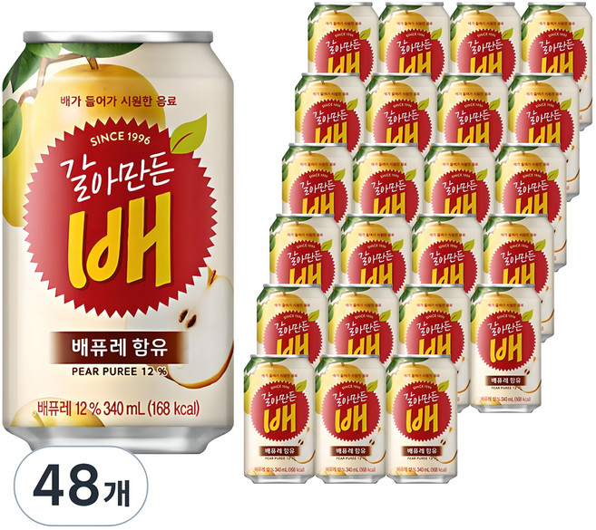 해태htb 갈아만든 배, 340ml, 48개