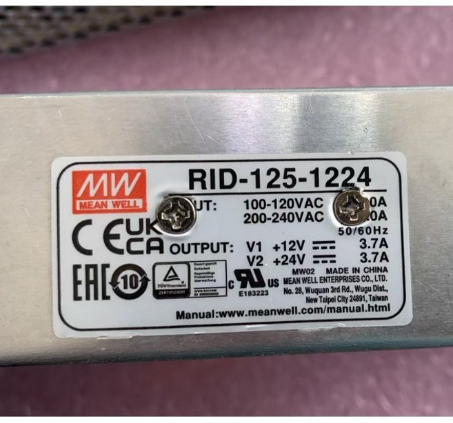 明緯 MW 電源供應器 RID-125-1224 拆機新品
