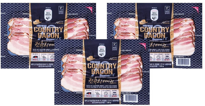 존쿡델리미트 컨츄리베이컨 120g X 3개