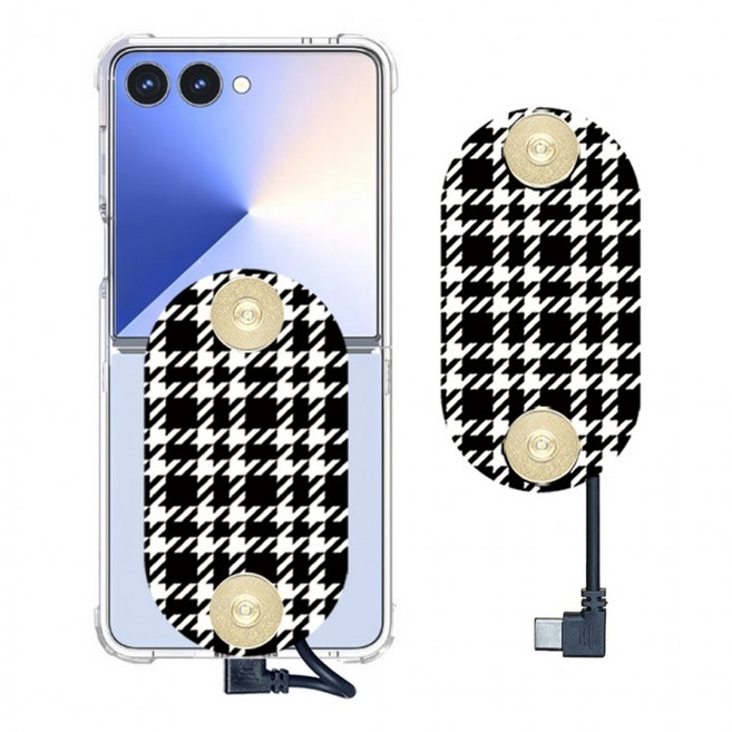 인씨네 오토바이 배달대행 범퍼 투명 젤리케이스와 알리노 C타입충전패드 딱판 찍판 자석거치대 충전용, 상세페이지 참조, 갤럭시 노트10 (N971)