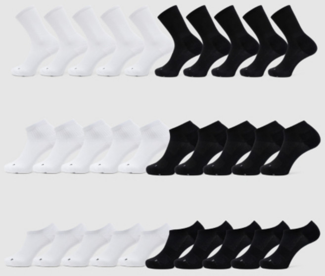 스탠다드 스포츠 STANDARD SPORTS [5팩] 리드 쿠셔닝 삭스 M51001ESC11 686683, 쇼트 블랙 ML