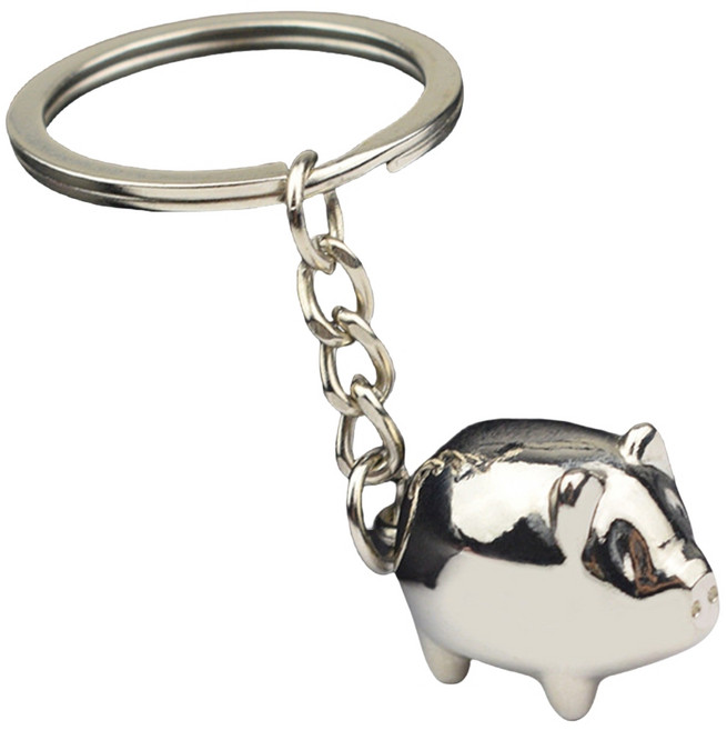 일상 생활에 재미를 더해주는 귀여운 돼지 모양 펜던트 열쇠고리 스타일리시한 열쇠고리, 1개