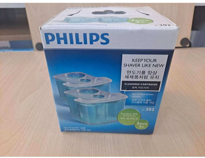 필립스 전기면도기세정액 JC301 스마트클린(플러스)(2개들어있슴), 2개, 파란색, JC302세정액