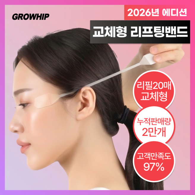 그로힙 다회용 페이스업밴드 교체형 주름 패치, 1개, 28개입