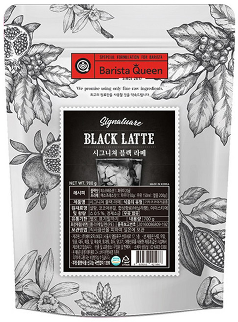 바리스타퀸 시그니처 블랙라떼 파우더 1kg 1박스 10개, 1개입