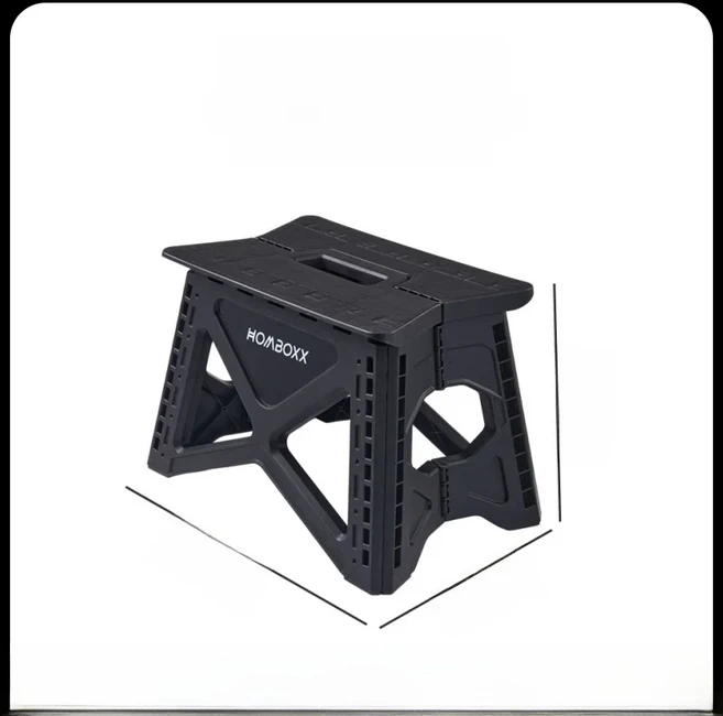 야외 휴대용 두꺼운 검정 플라스틱 접이식 의자 어린이용 소형 스툴 캠핑 여행 레저 가구, 01 블랙 - 캠핑용 접이식 의자 [두께 강화]