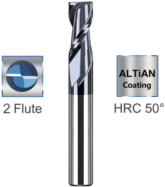 XCAN 밀링 커터 4-18mm 2 플루트 라우터 비트 추가 길이 75/100/150mm 텅스텐 카바이드 엔드 기계 도구, [05] 6xD6x30x100L, [01] ALTiAN Coated, 1개