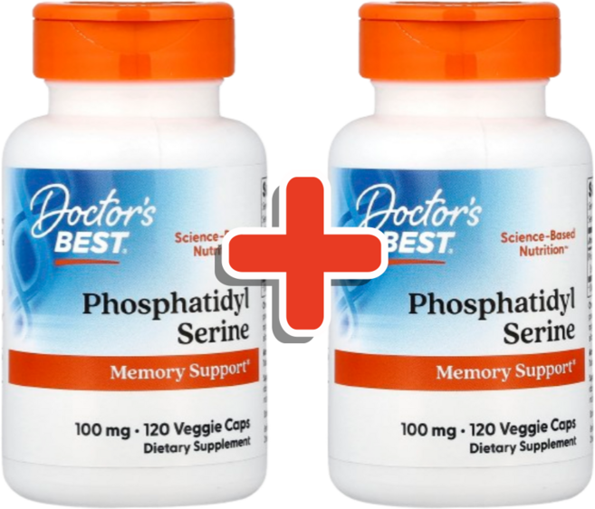 1+1 닥터스베스트 PS 포스파티딜세린 100mg 120베지 캡슐 세린 에이드 함유 2개, 120정