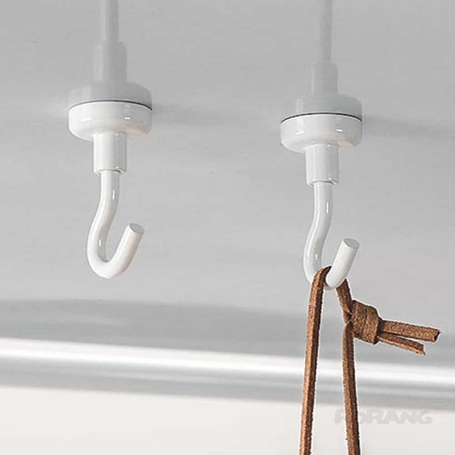 후크 자석 마그네틱 홀더 고리형 자석 걸이 현관문 냉장고 10p, 2자석훅16mm-흰색10p