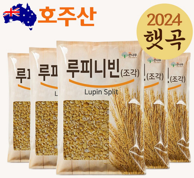 The큰나무 호주산 루피니빈 콩 루핀 콩, 900g, 5개