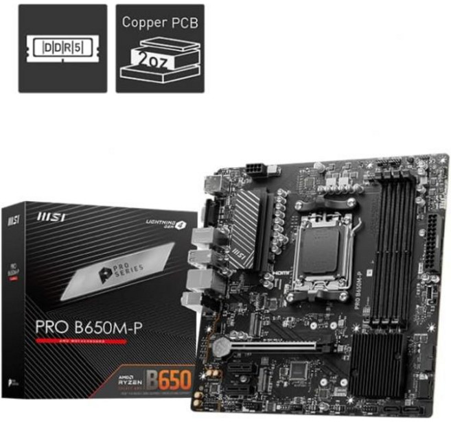 MSI MAG B650 토마호크 WiFi 게이밍 마더보드AMD Ryzen 900080007000 시리즈 프로세서 AM5 DDR5 PCIe 4.0 M.2 SATA 6Gbs USB, mATX_PRO B650M-P