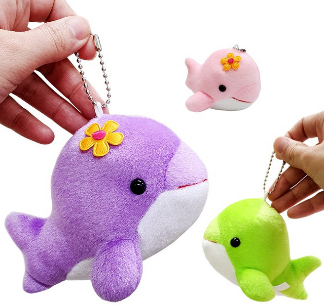 돌고래 봉제인형 키링 8종 세트, 1개