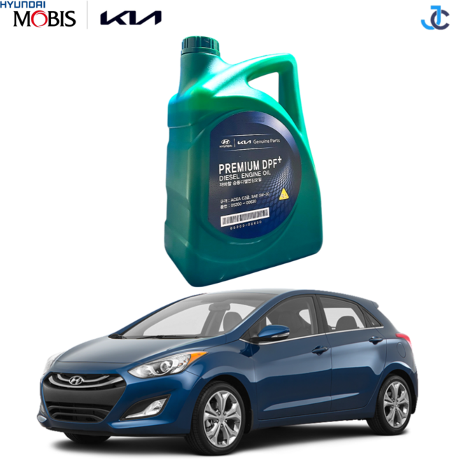 i30 GD 1.6 디젤 모비스 순정 엔진오일, 6L, 5w30, 1세트