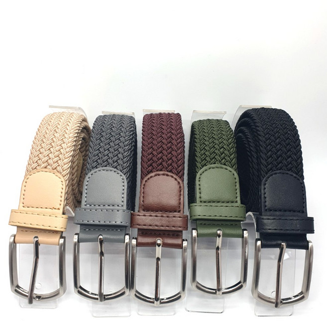 남자 남성 꽈배기 스판 벨트 학생 캐주얼 청바지 허리띠 혁대 혁띠