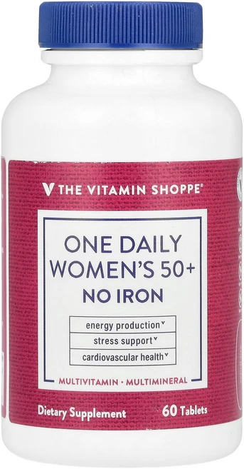 The Vitamin Shoppe One Daily Women's 50+ No Iron 60 Tablets, The Vitamin Shoppe, One Daily, 1개 - 쿠팡