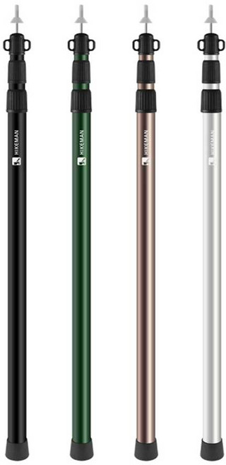 야외 캐노피 폴 타프 슬라이드 폴대 그늘막 캠핑, 굵고 두꺼워진 (싱글) 2.3미터 실버