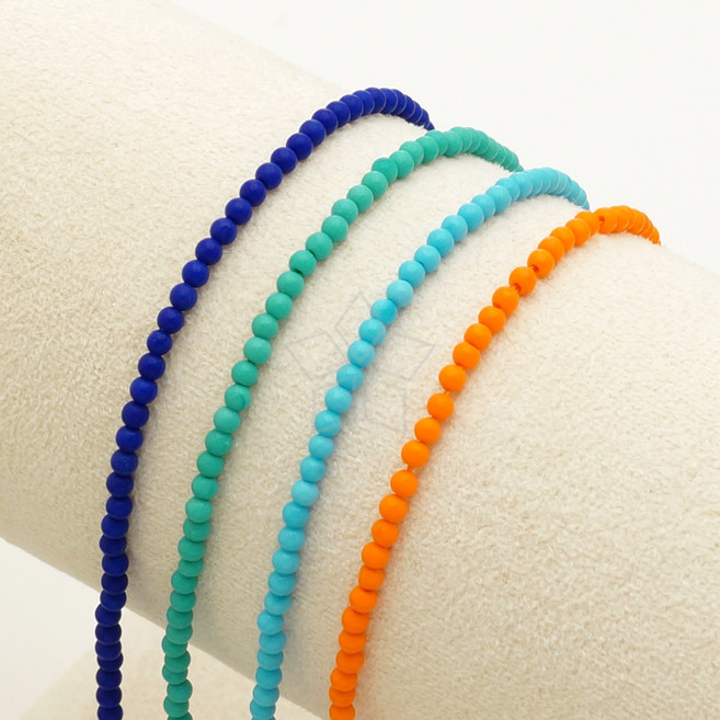 [엔비즈] 컬러 하울라이트 원석 라운드 비드 2mm 색상선택 원석 비즈 만들기재료