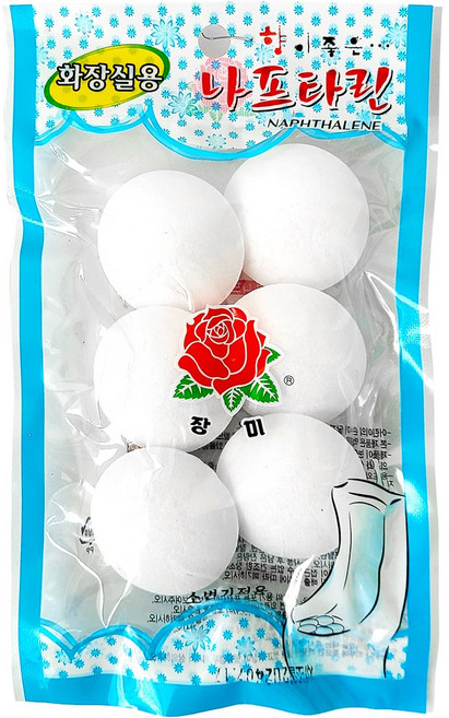 장미사 향이좋은 나프타린 화장실용 20g x 6p 소변기전용 나프탈렌 좀약 방충, 1개